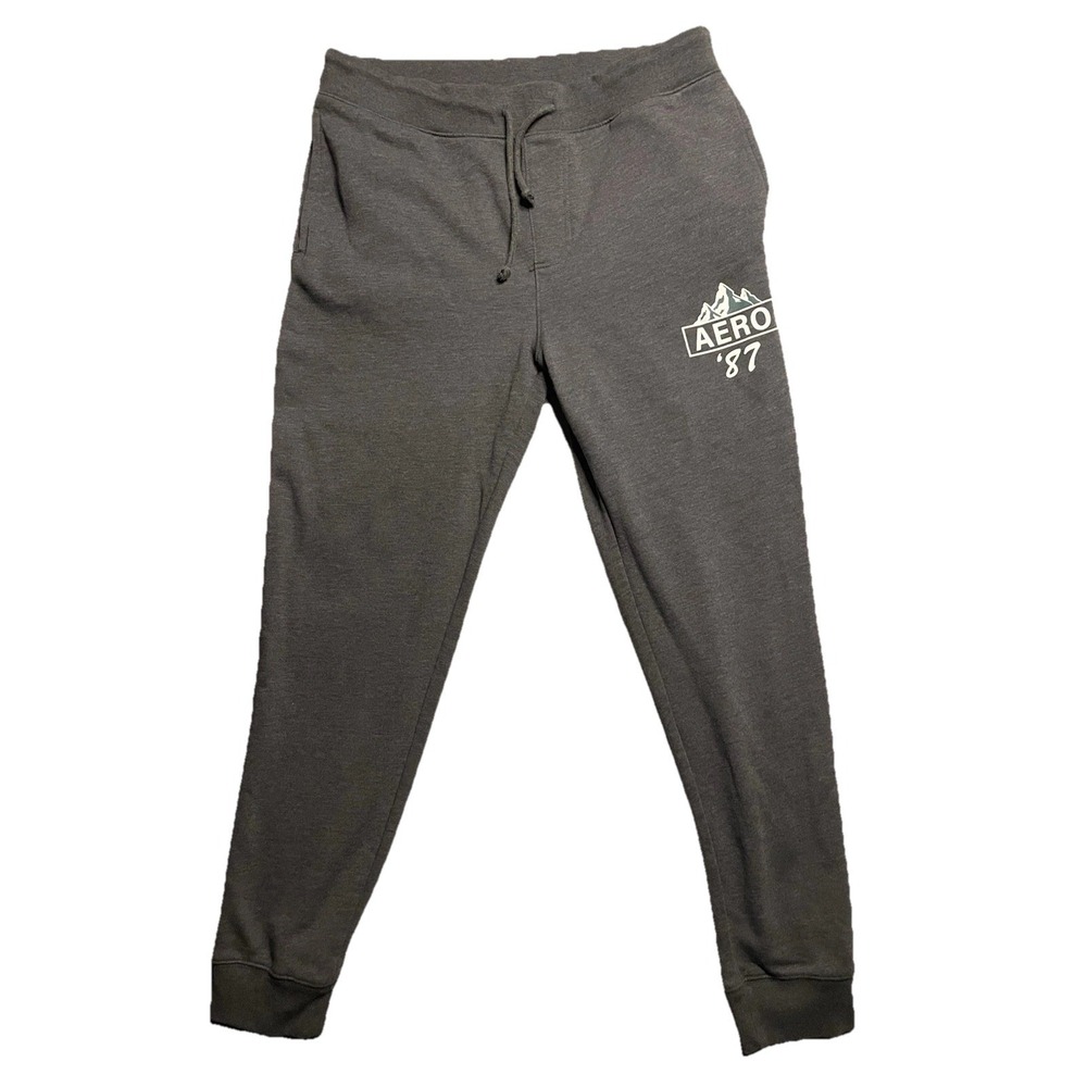 Aeropostale Joggers Men's Size M Charcoal Gray '87 Aero Sweatpants